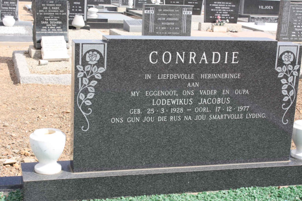CONRADIE Lodewikus Jacobus 1928-1977