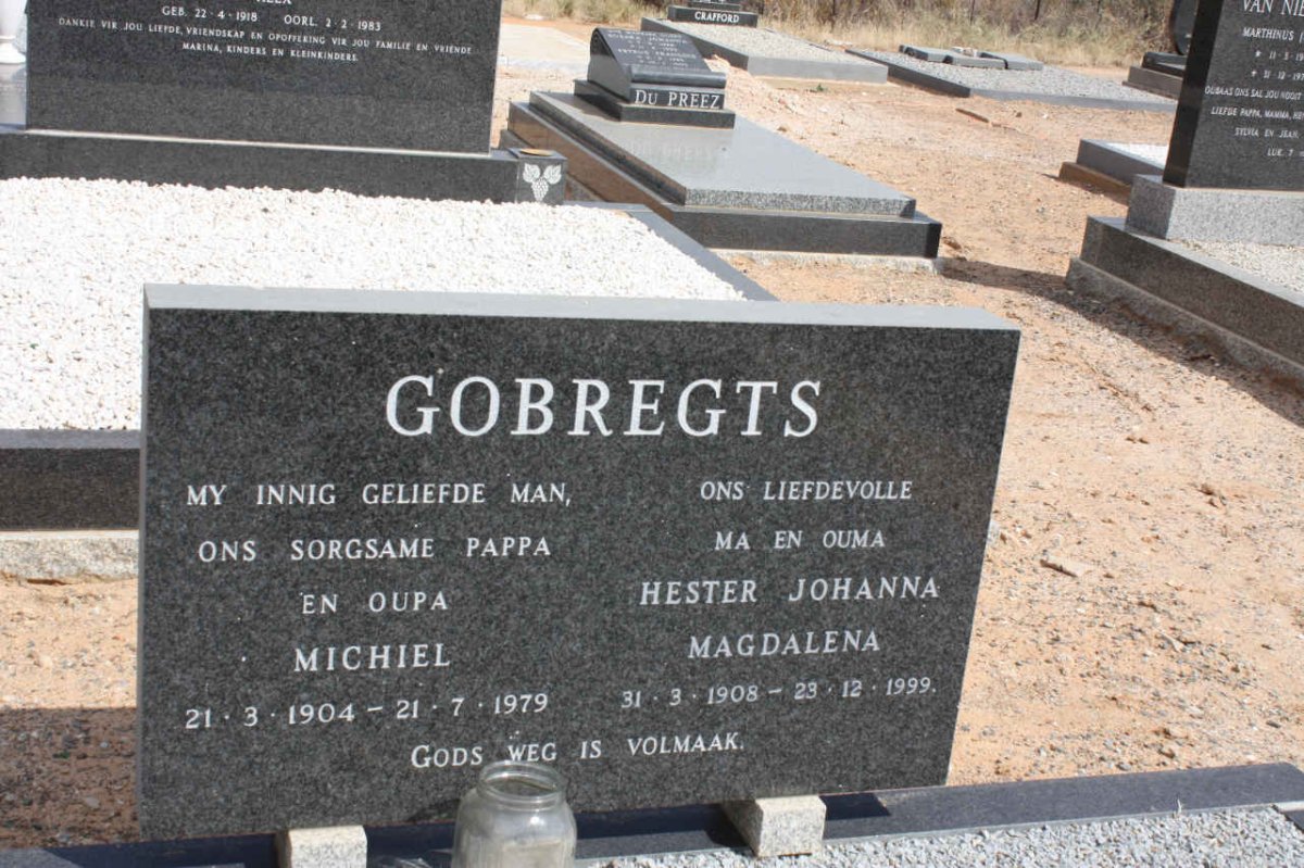 GOBREGTS Michiel 1904-1979 &amp; Hester Johanna Magdalena 1908-1999