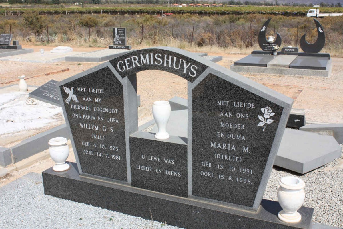 GERMISHUYS Willem G.S. 1925-1981 &amp; Maria M. 1931-1998
