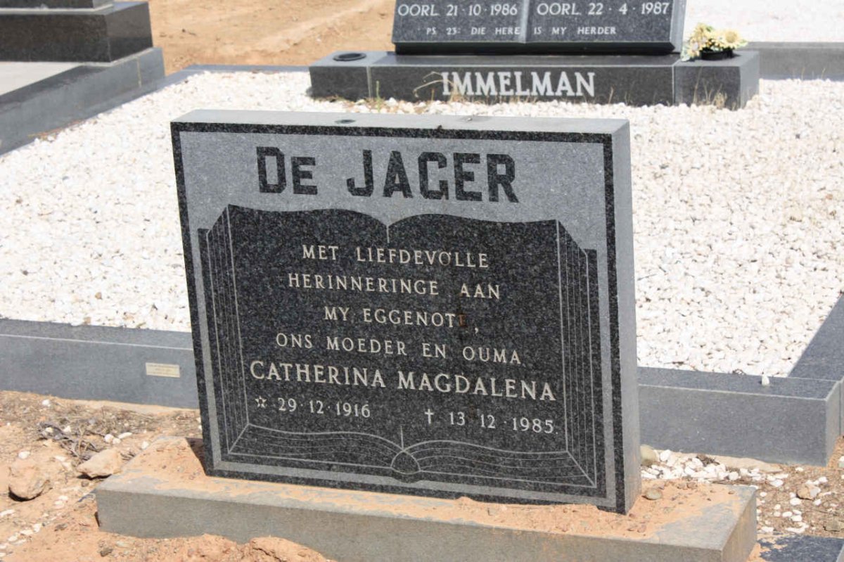 JAGER Catherina Magdalena, de 1916-1985