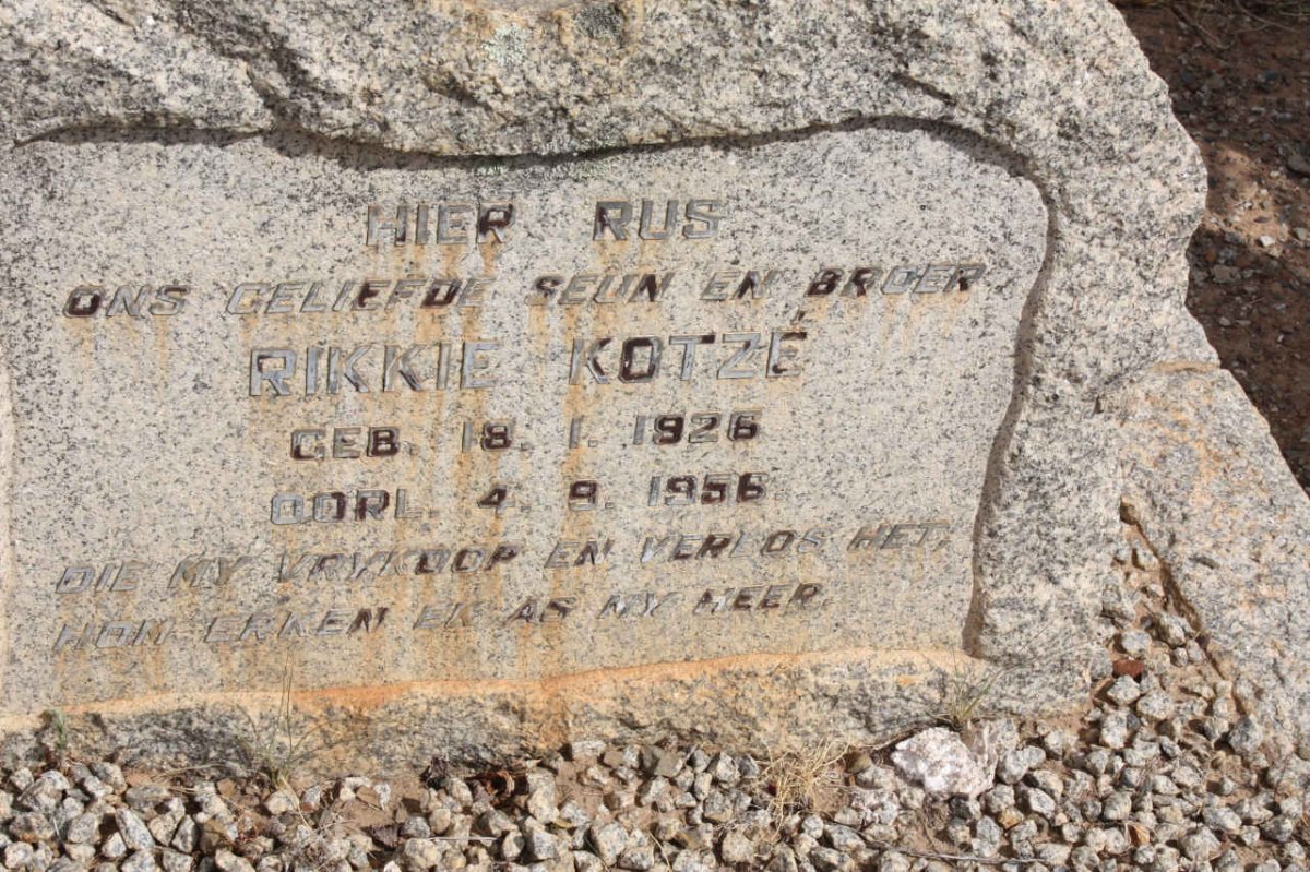 KOTZé Rikkie 1926-1956