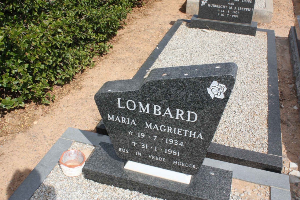 LOMBARD Maria Magrietha 1934-1981