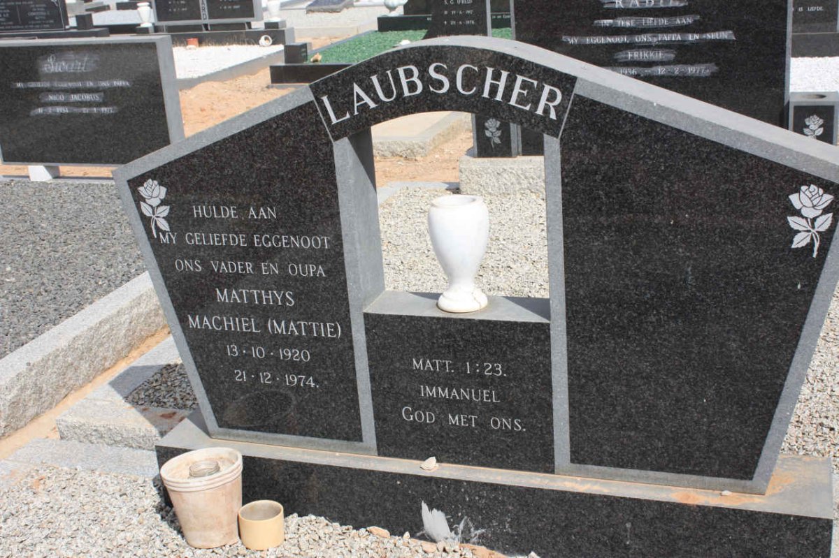 LAUBSCHER Matthys Machiel 1920-1974
