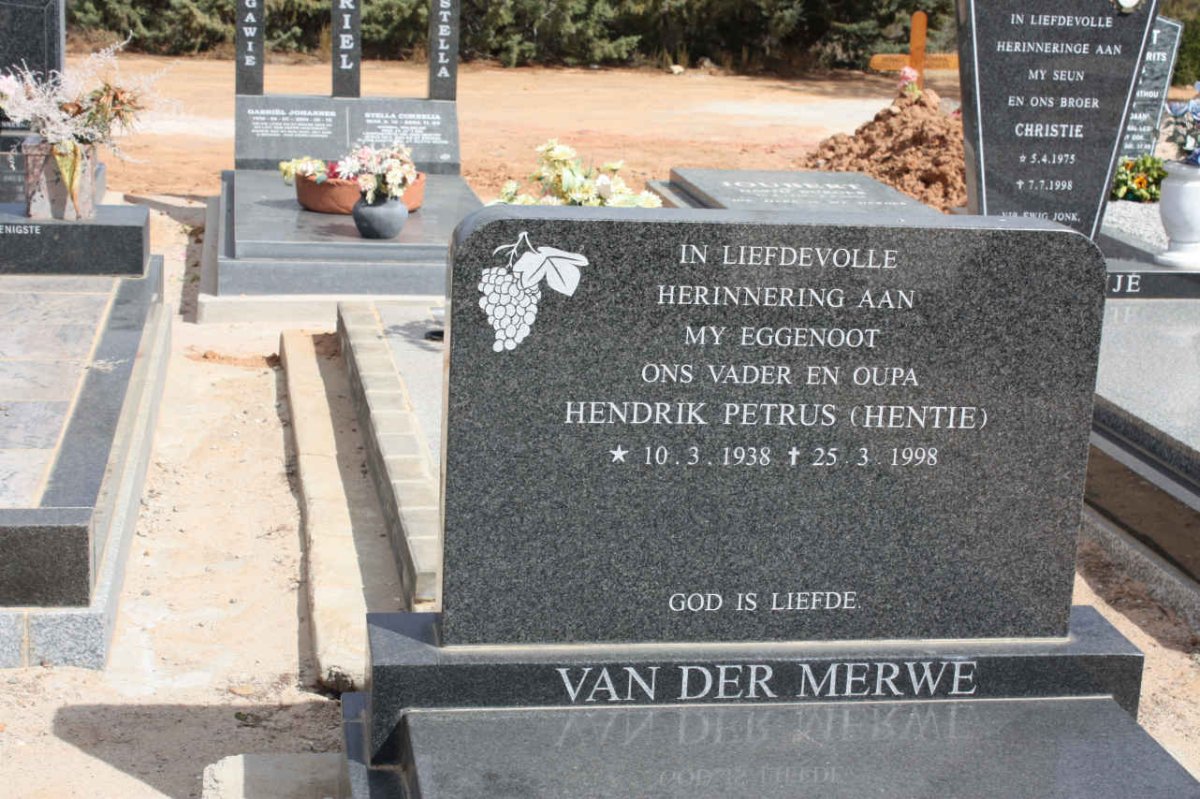 MERWE Hendrik Petrus, van der 1938-1998