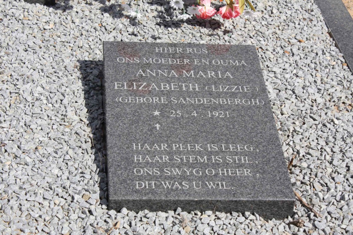 PREEZ Anna Maria Elizabeth, du nee SANDENBERGH 1921-