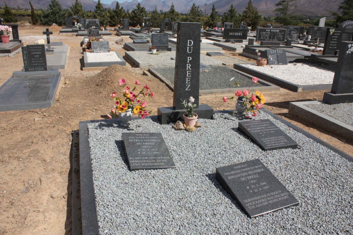 PREEZ Petrus Jacobus, du 1918-1996 &amp; Anna Maria Elizabeth SANDENBERGH 1921- :: DU PREEZ  Johannes Hendrik  1946-1997