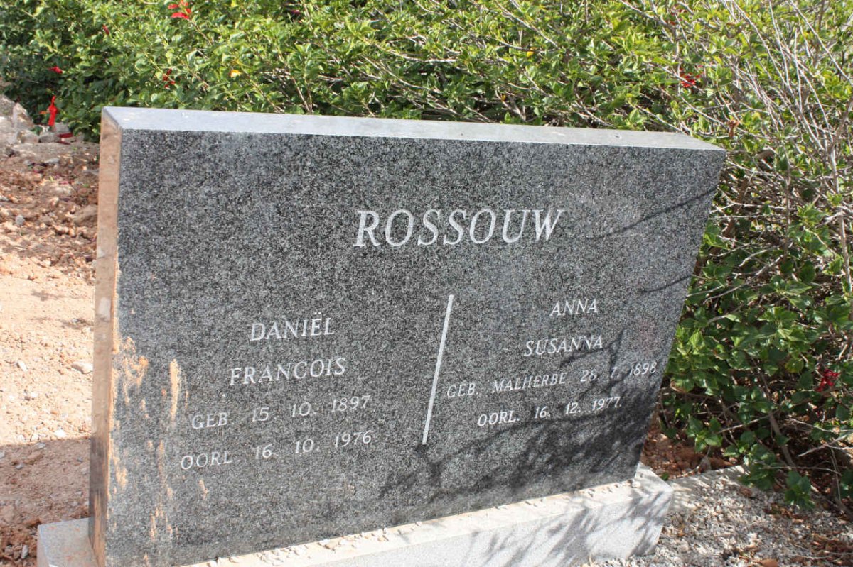 ROSSOUW Daniël Francois 1897-1976 &amp; Anna Susanna MALHERBE 1898-1977