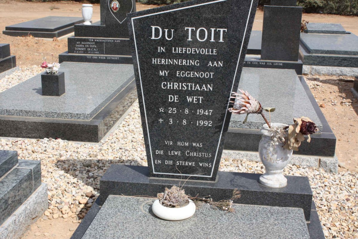 TOIT Christaan de Wet, du 1947-1992