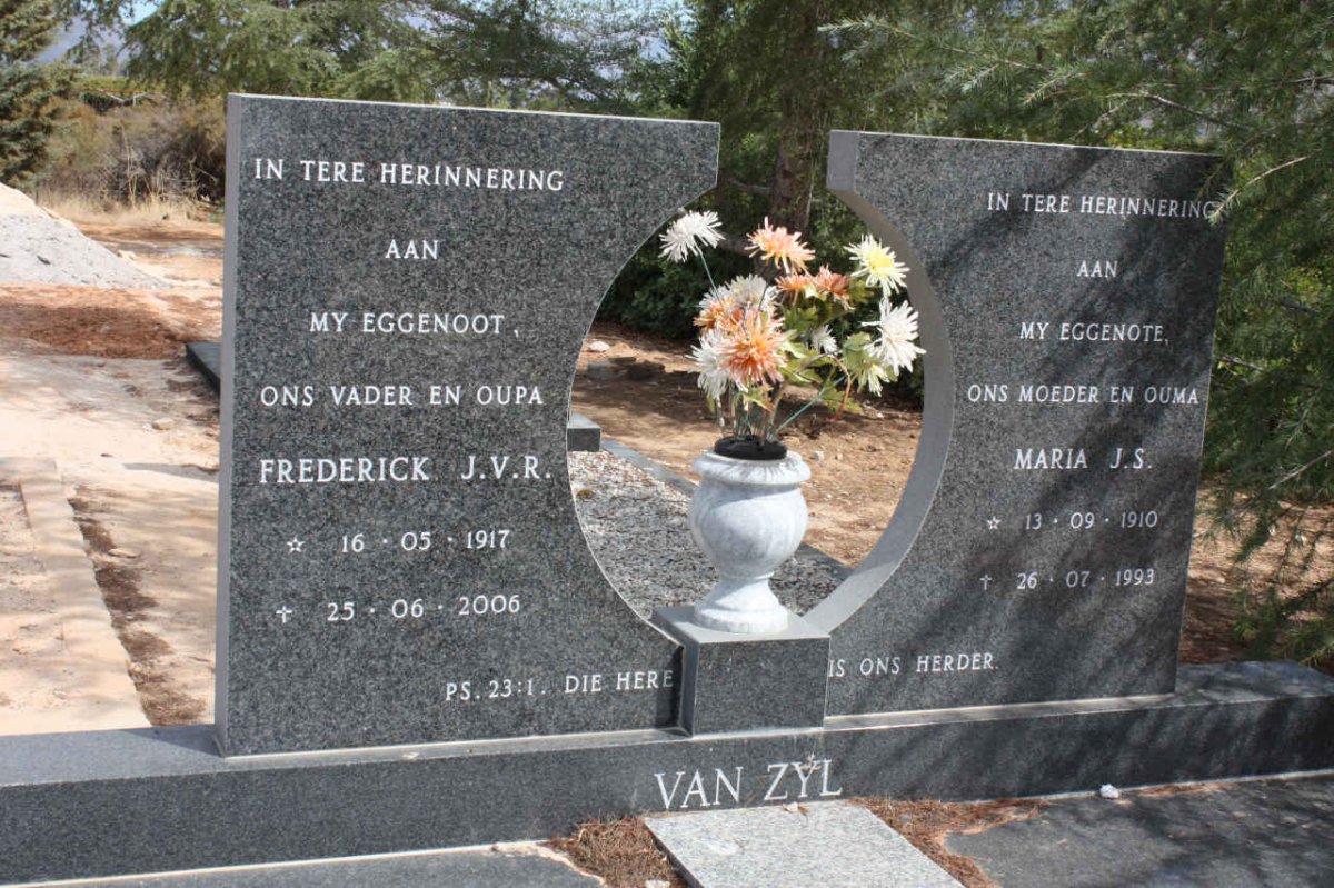 ZYL Frederick J.V.R., van 1917-2006 &amp; Maria J.S. 1910-1993