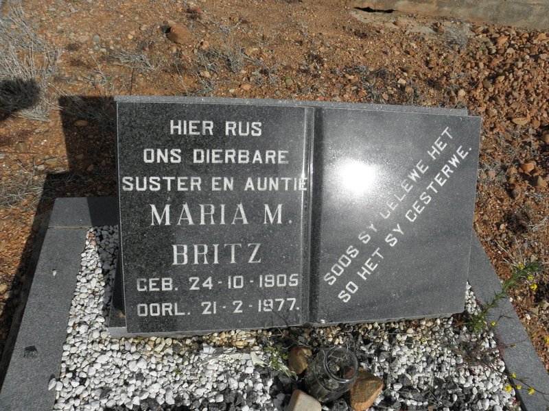 BRITZ Maria M. 1905-1977
