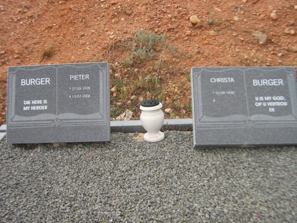 BURGER Pieter 1928-2006 &amp; Christa 1930-