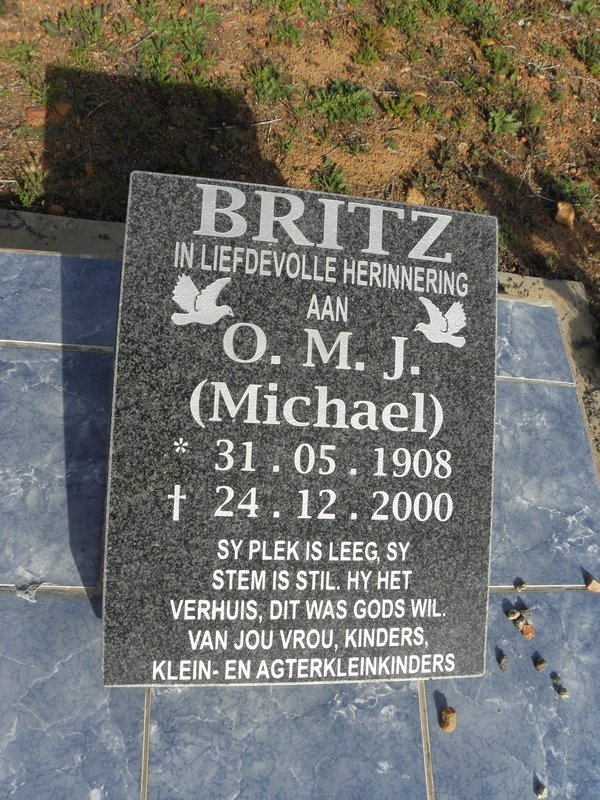 BRITZ O.M.J. 1908-2000
