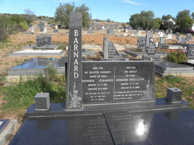BARNARD Hendrik Johannes 1901-1990 &amp; Johanna Herculene 1901-1999