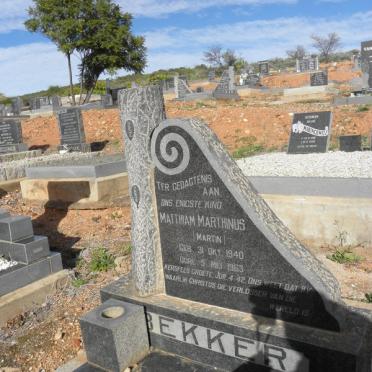 BEKKER Matthiam Marthinus 1940-1963
