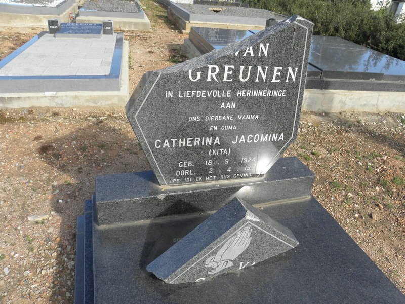 GREUNEN Catherina Jacomina, van 1924-19??