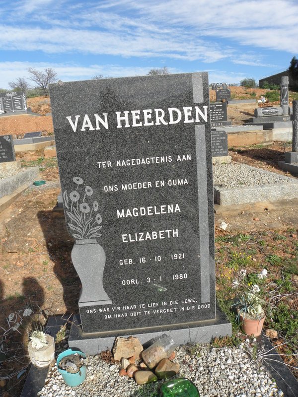 HEERDEN Magdalena Elizabeth, van 1921-1980
