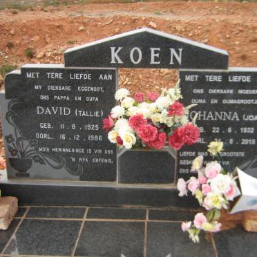 KOEN David 1925-1986 &amp; Johanna 1932-2015