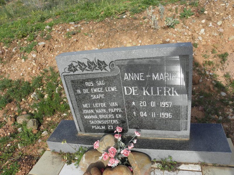 KLERK Anne-Marie, de 1957-1996