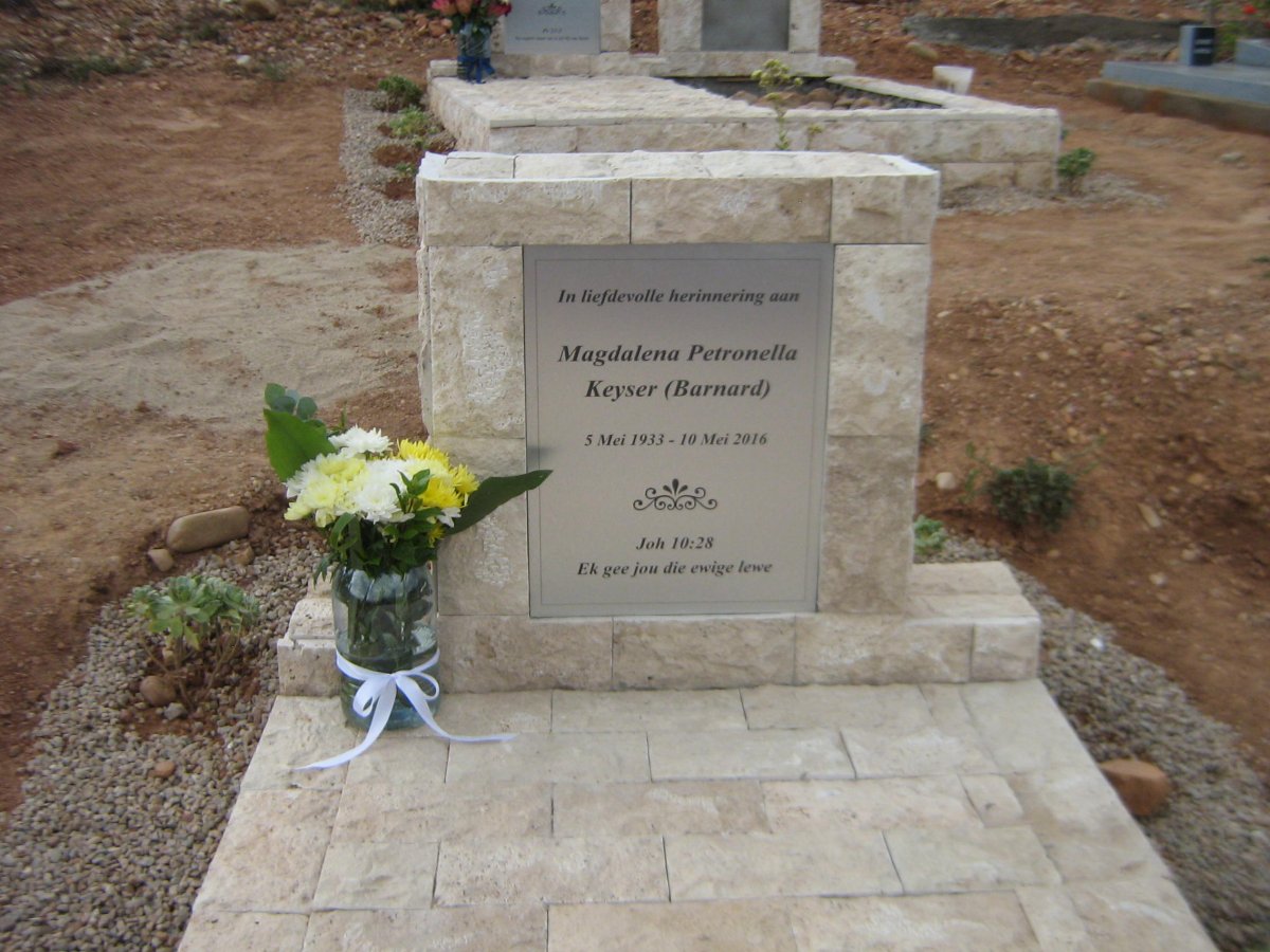 KEYSER Magdalena Petronella nee BARNARD 1933-2016