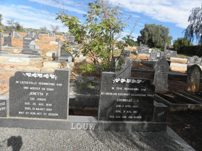 LOUW Coenraad J.H. 1886-1961 &amp; Jenetta P. DE JONGH 1898-1989