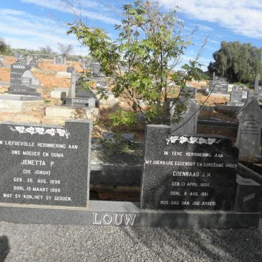 LOUW Coenraad J.H. 1886-1961 &amp; Jenetta P. DE JONGH 1898-1989