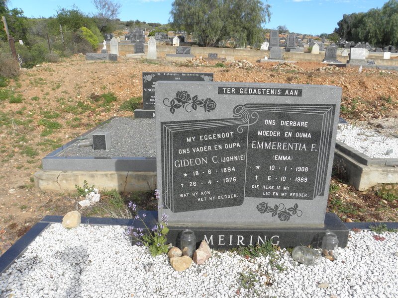 MEIRING Gideon C. 1894-1976 &amp; Emmerentia F. 1908-1989