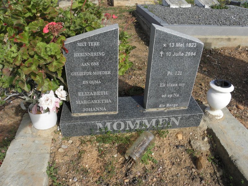 MOMMEN Elizabeth Margaretha Johanna 1923-2004