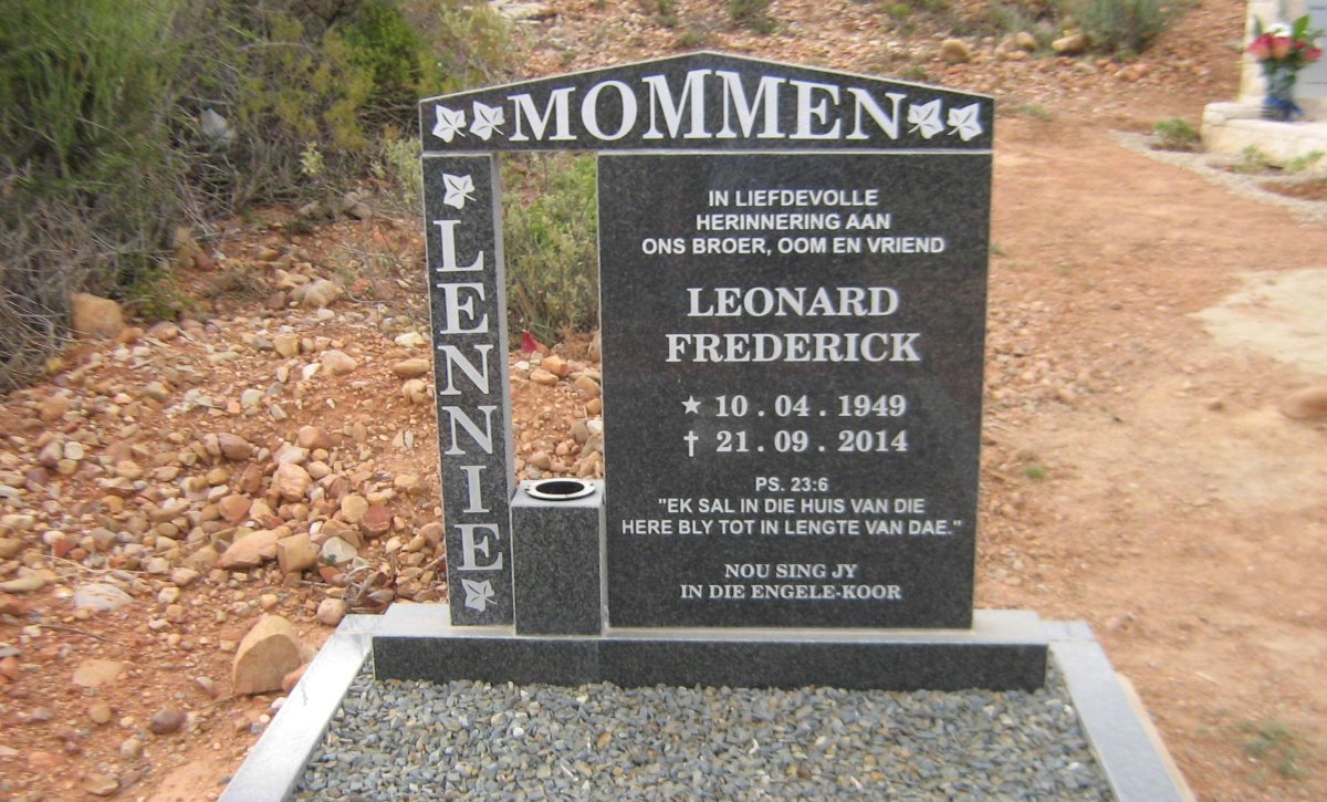 MOMMEN Leonard Frederick 1949-2014