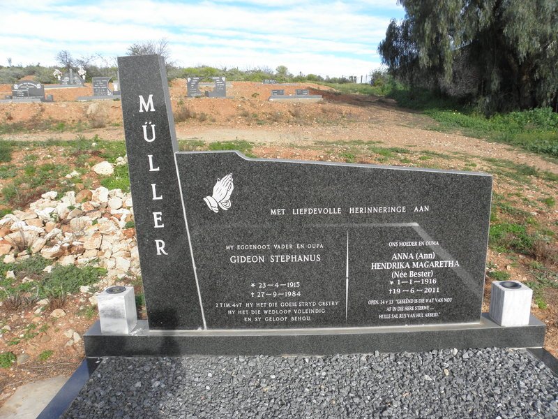 MULLER Gideon Stephanus 1915-1984 &amp; Anna Hendrika Magretha BESTER 1916-2011
