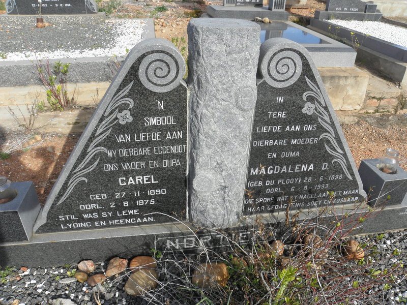 NORTIER Carel 1890-1975 &amp; Magdalena D. DU PLOOY 1898-1993