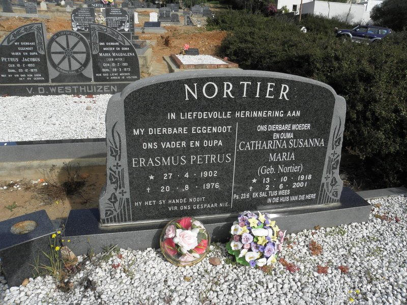 NORTIER Erasmus Petrus 1902-1976 &amp; Catharina Susanna Maria NORTIER 1918-2001