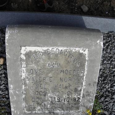 NORTIER Valerie nee HALL 1935-1992