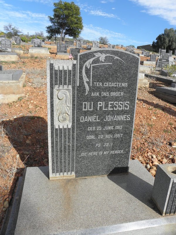 PLESSIS Daniel Johannes, du 1913-1957