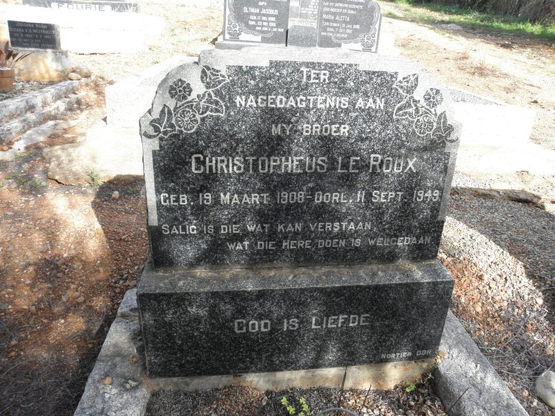 ROUX Christopheus, le 1908-1949