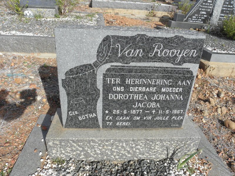ROOYEN Dorothea Johanna Jacoba, van nee BOTHA 1877-1967