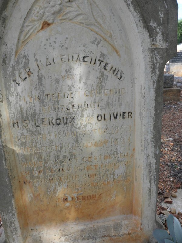 ROUX M.S., le nee OLIVIER 1869-1893