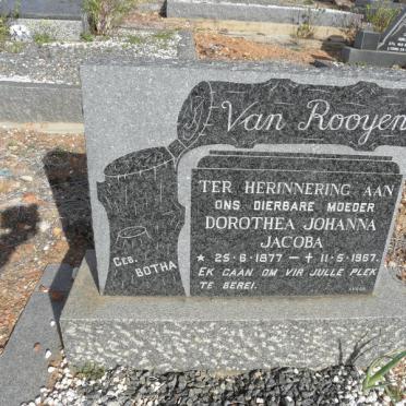 ROOYEN Dorothea Johanna Jacoba, van nee BOTHA 1877-1967
