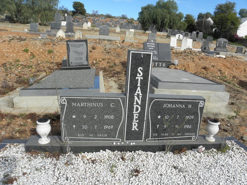 STANDER Marthinus C. 1908-1969 &amp; Johanna H. 1909-1986