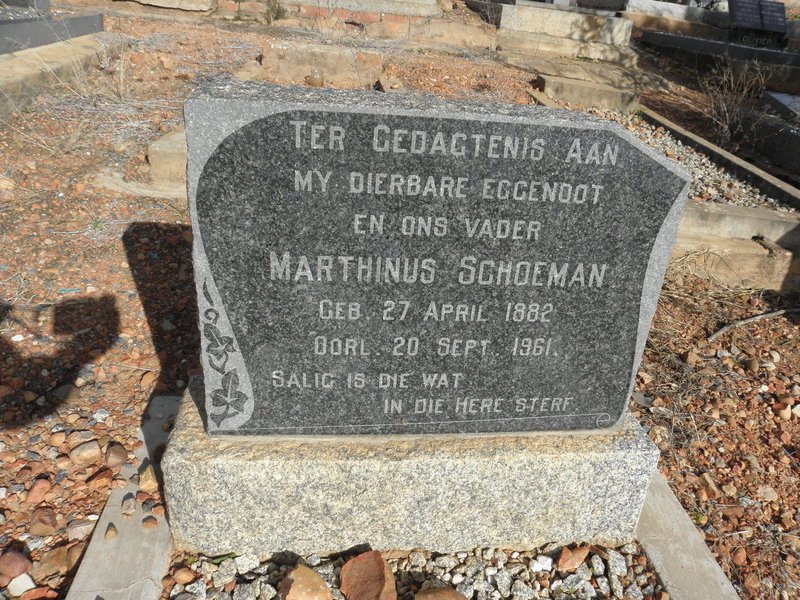 SCHOEMAN Marthinus 1882-1961