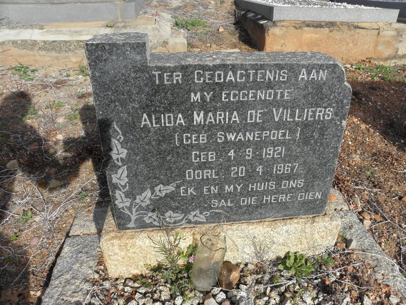 VILLIERS Alida Maria, de nee SWANEPOEL 1921-1967