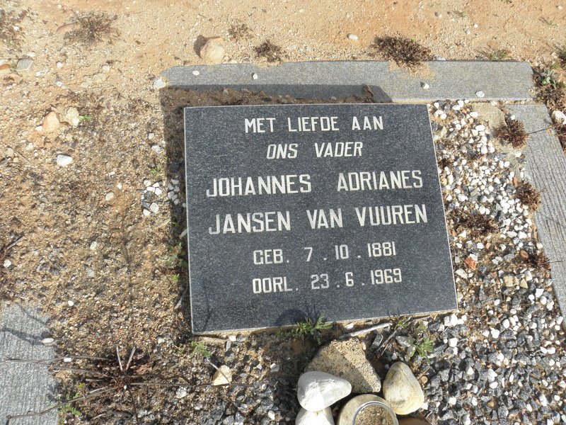 VUUREN Johannes Adrianes, Jansen van 1881-1969