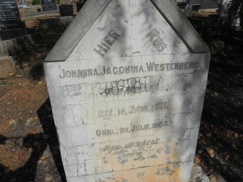WESTENBERG Johanna Jacomina nee MULLER 1888-1954