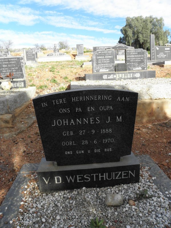 WESTHUIZEN Johannes J.M., v.d. 1888-1970