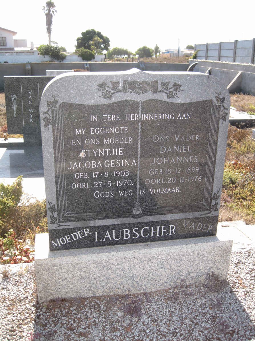 LAUBSCHER Daniel Johannes 1899-1976 &amp; Styntjie Jacob Gesina 1903-1970