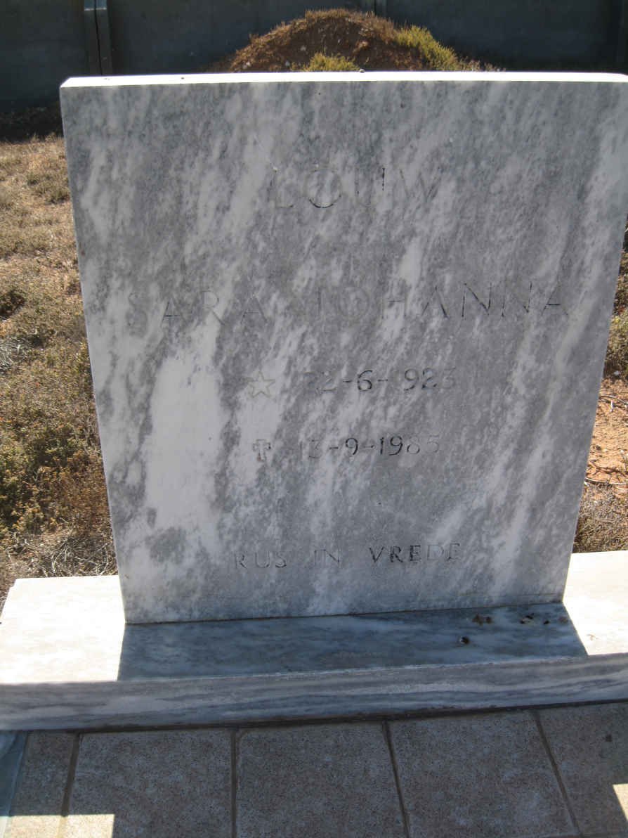 LOUW Johanna 1923-1985