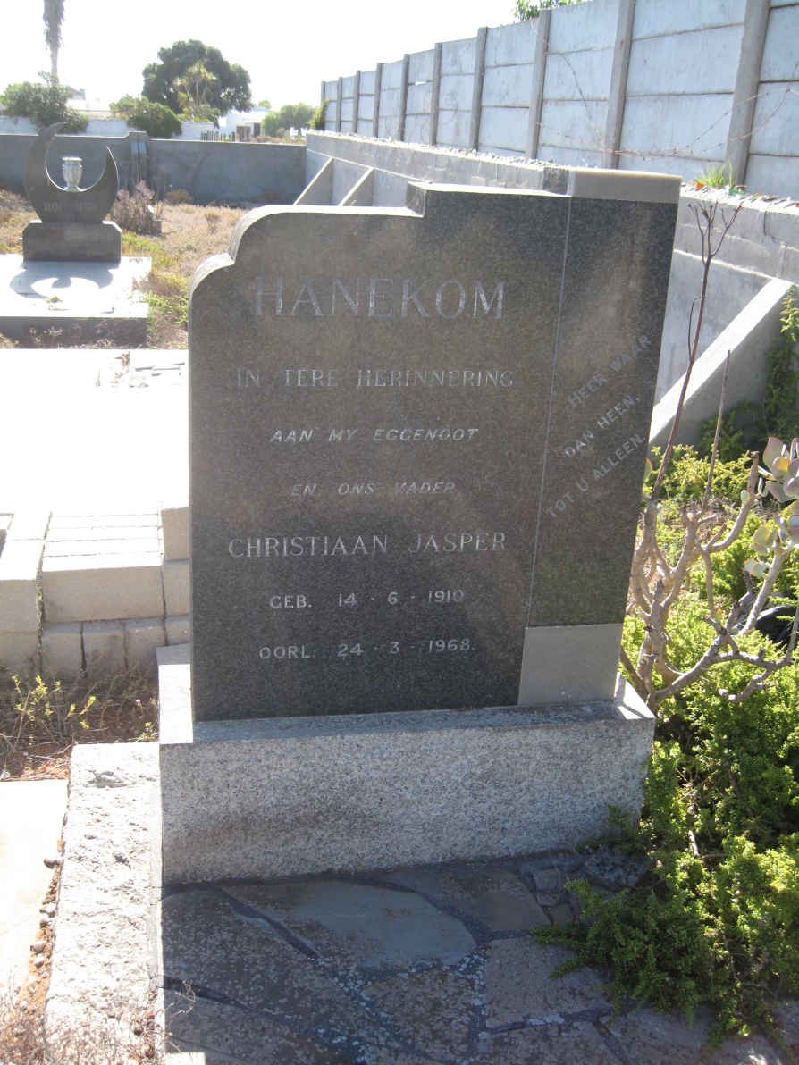 HANEKOM Christiaan Jasper 1910-1968