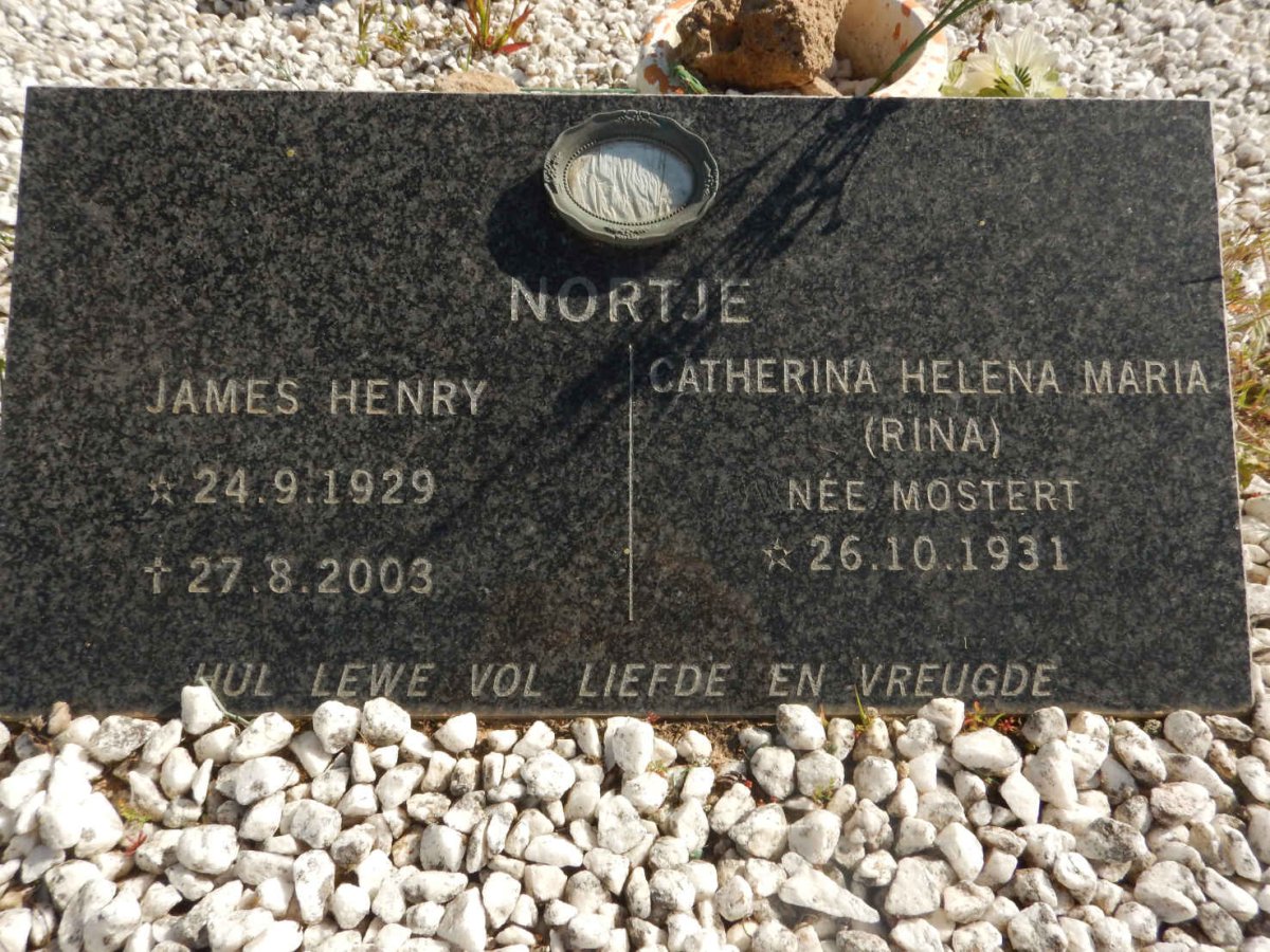 NORTJE James Henry 1929-2003 &amp; Catherina Helena Maria MOSTERT 1931-