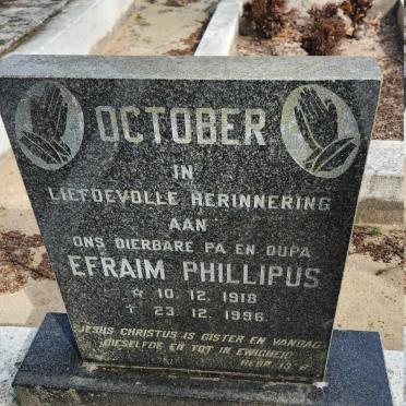 OCTOBER Efraim Phillipus 1918-1996