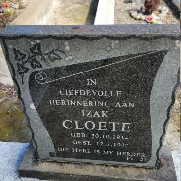 CLOETE Izak 1914-1997