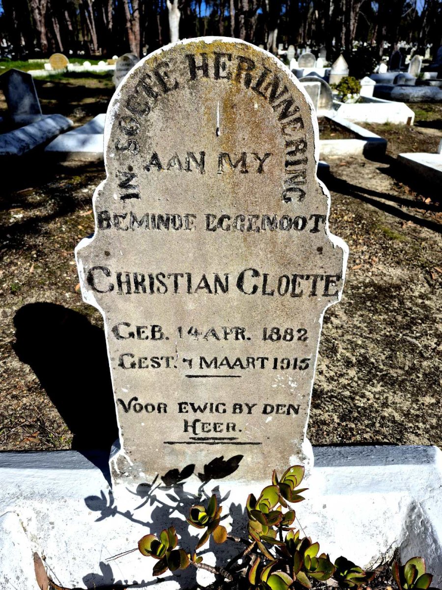 CLOETE Christian 1882-1915